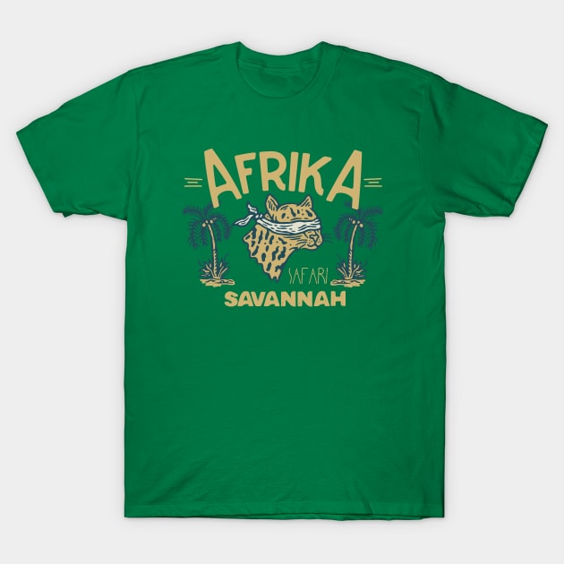 Afrika Savannah Safari lepard T-Shirt by SpaceWiz95